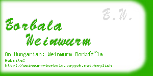 borbala weinwurm business card